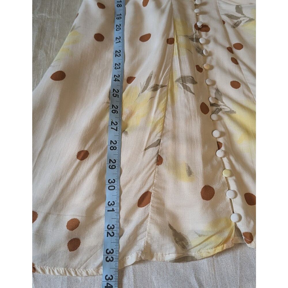 Free People Date Night Sunshine Off-White Floral Mini Dress Size Small - Picture 6 of 11